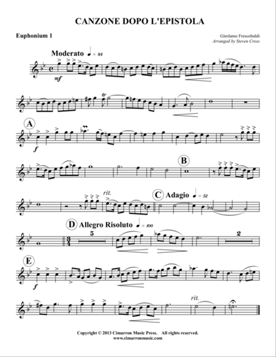 Canzone Dopo L'Epistola Canzone Dopo L'Epistola EETT scores gallery preview page 4