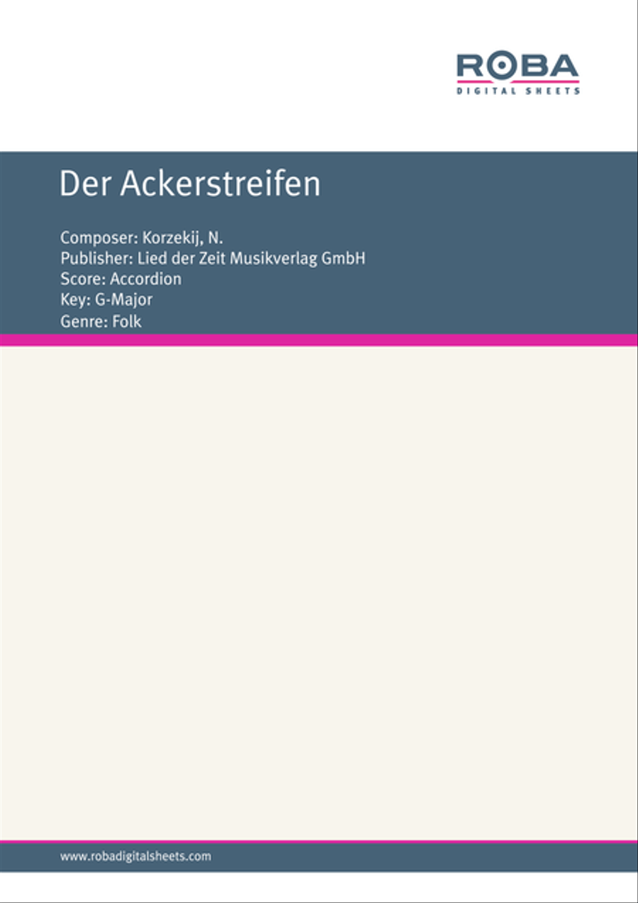Der Ackerstreifen Accordion scores gallery preview page 1