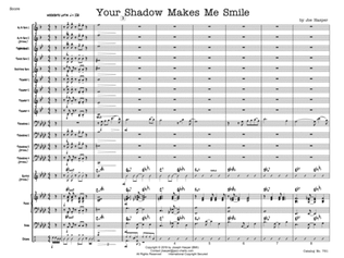 Book cover for Your Shadow Makes Me Smile (Trombone feature with Large Jazz Ensemble 5-4-4-4)