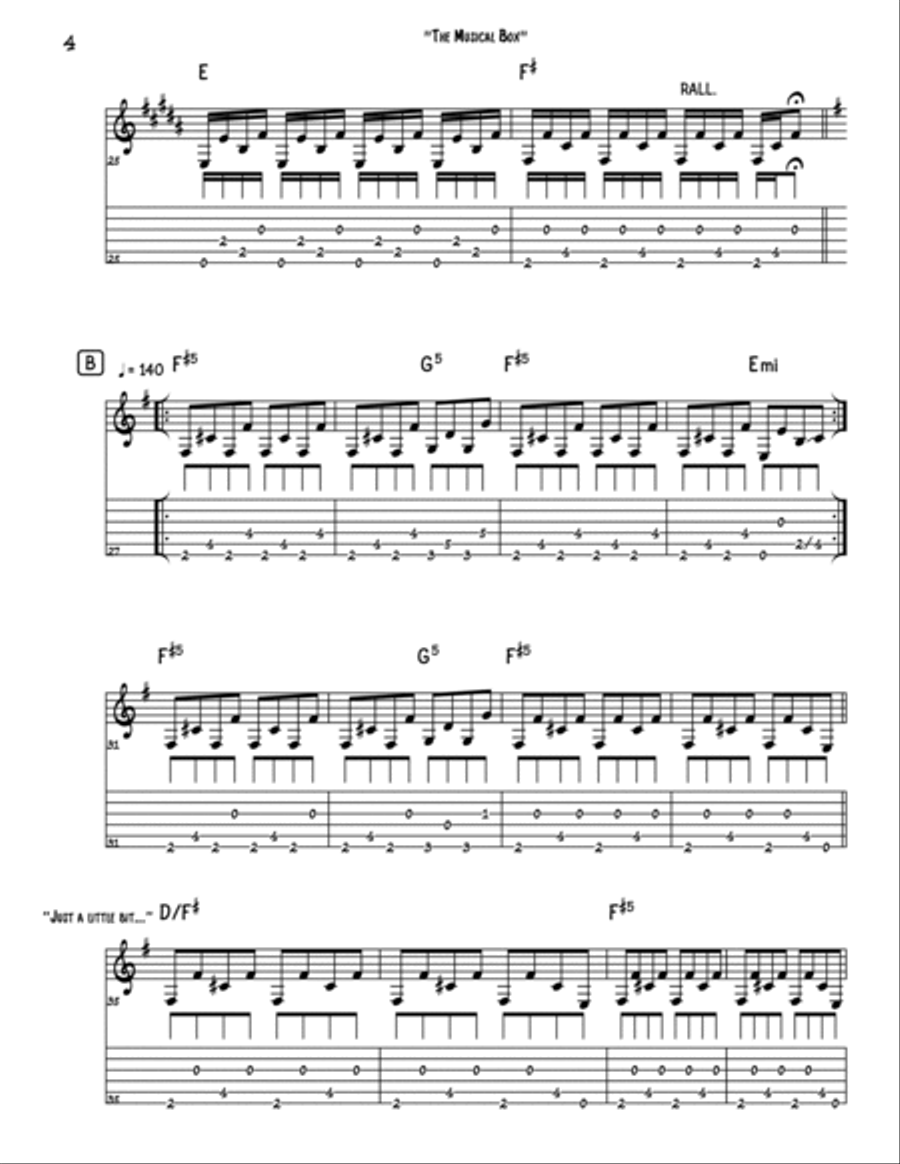 The Musical Box Guitar Tablature scores gallery preview page 4