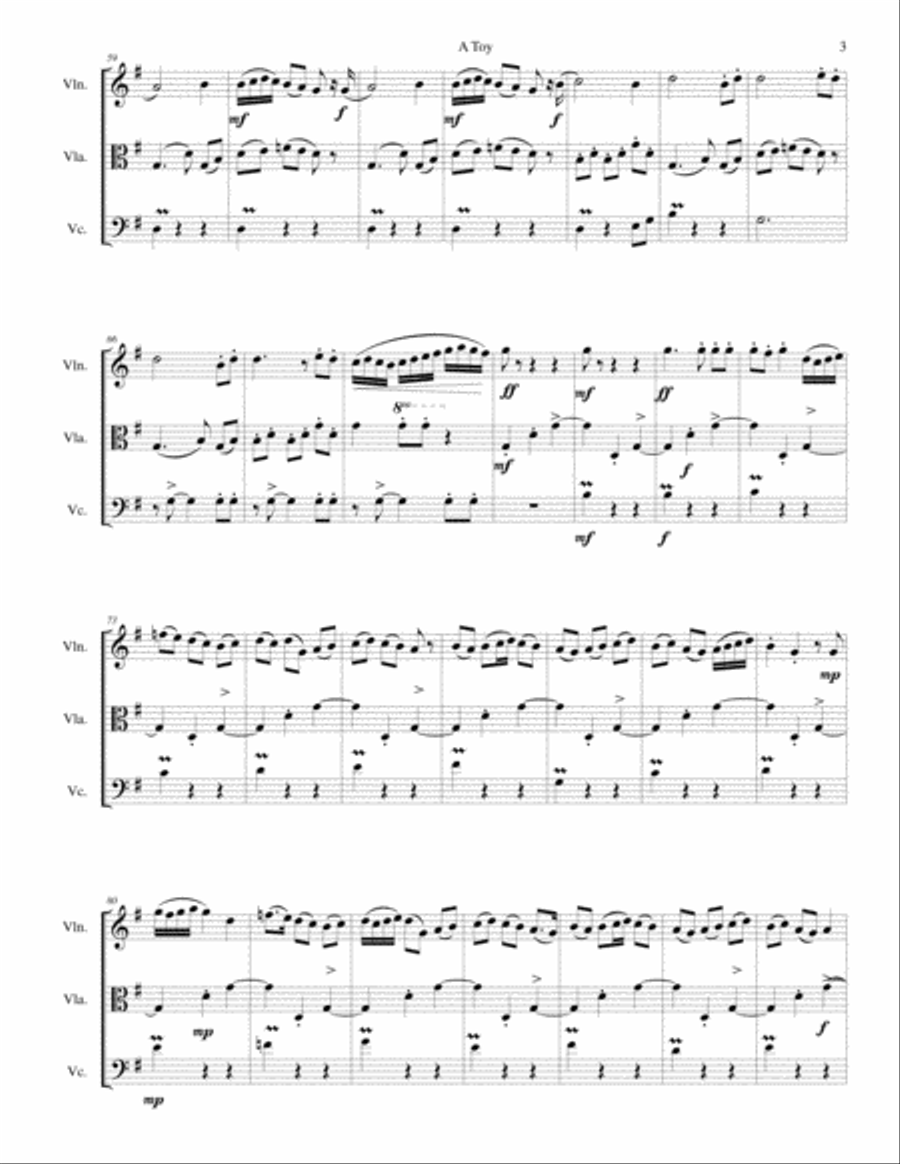 A Toy for string trio String Trio scores gallery preview page 3