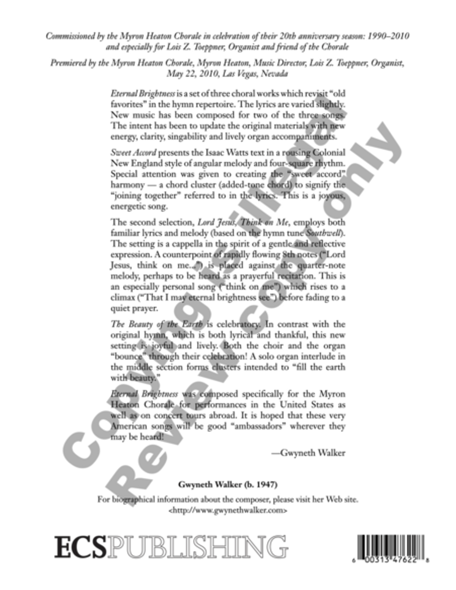 Eternal Brightness: 2. Lord Jesus, Think On Me 4-Part scores gallery preview page 23