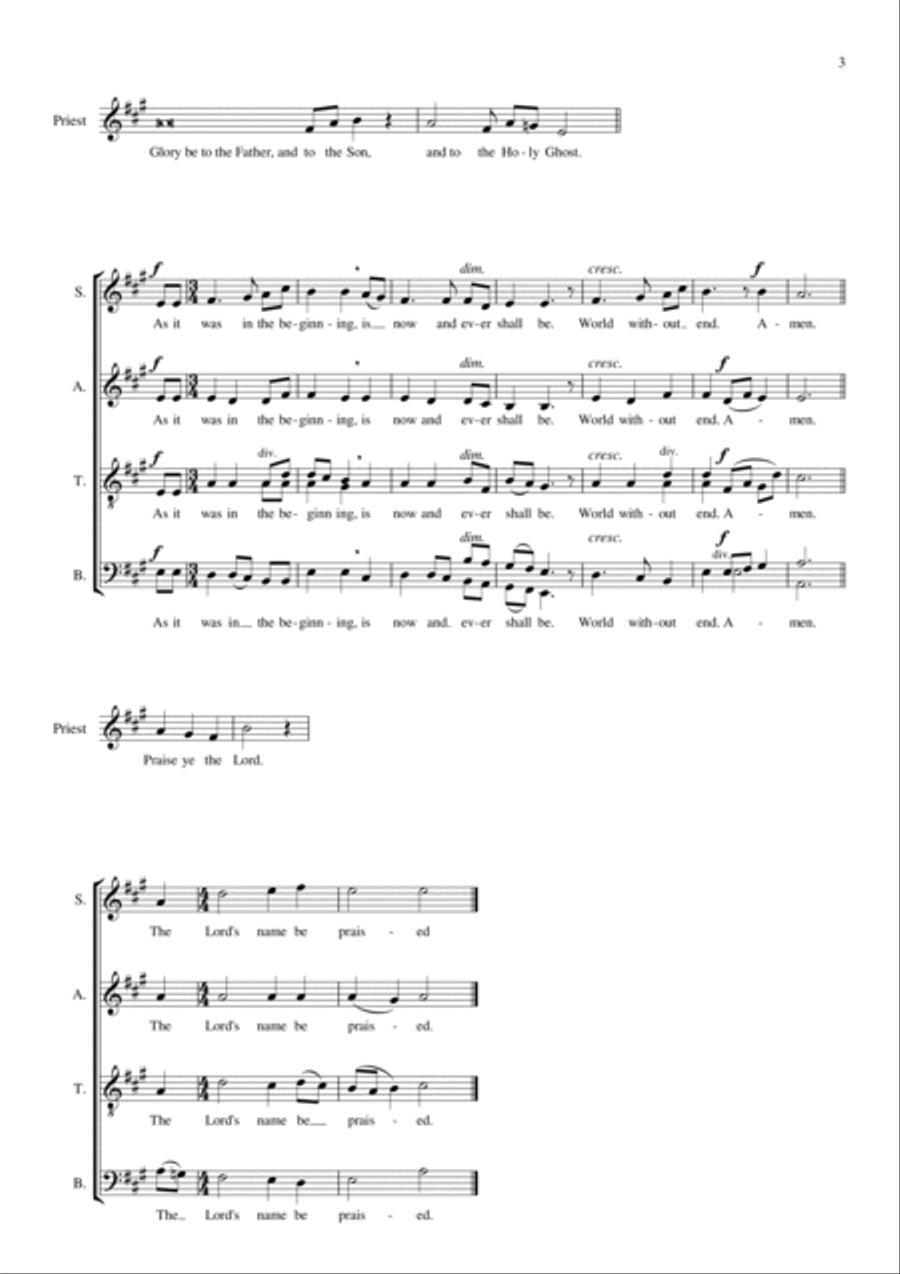 Preces and Responses Preces and Responses 4-Part scores gallery preview page 3