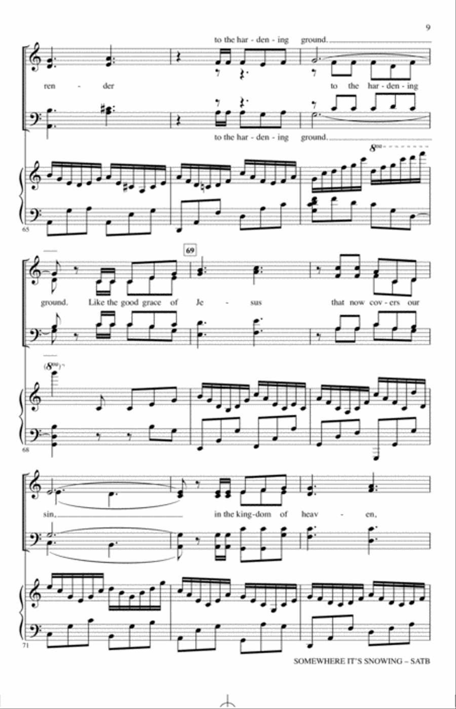 Somewhere It's Snowing (arr. John Leavitt) 4-Part scores gallery preview page 8