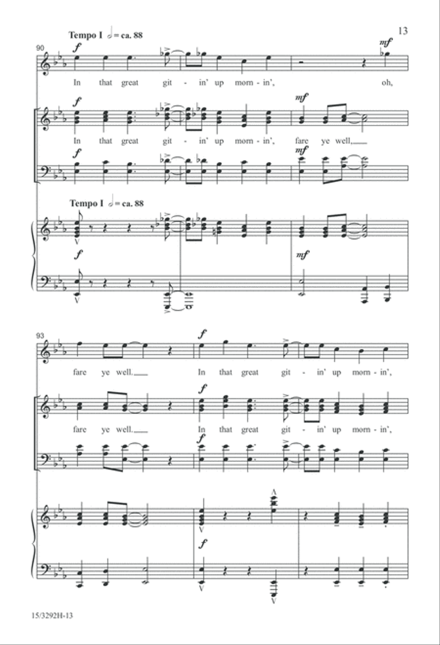 In That Great Gittin' Up Mornin' 4-Part scores gallery preview page 13
