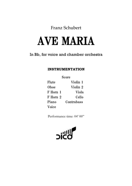 Ave Maria (Schubert) in Bb - voice & orchestra image number null