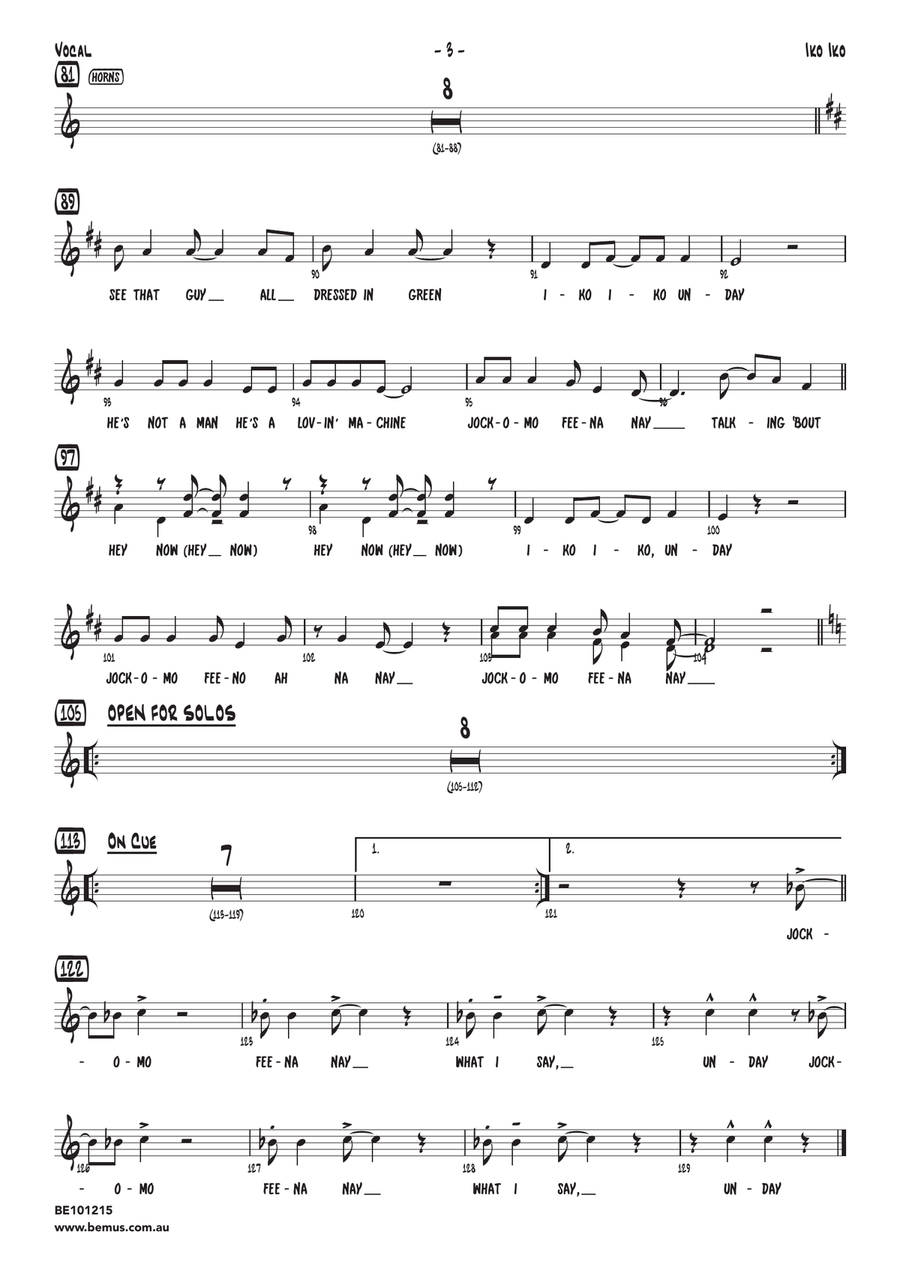 Iko Iko Jazz Ensemble scores gallery preview page 6