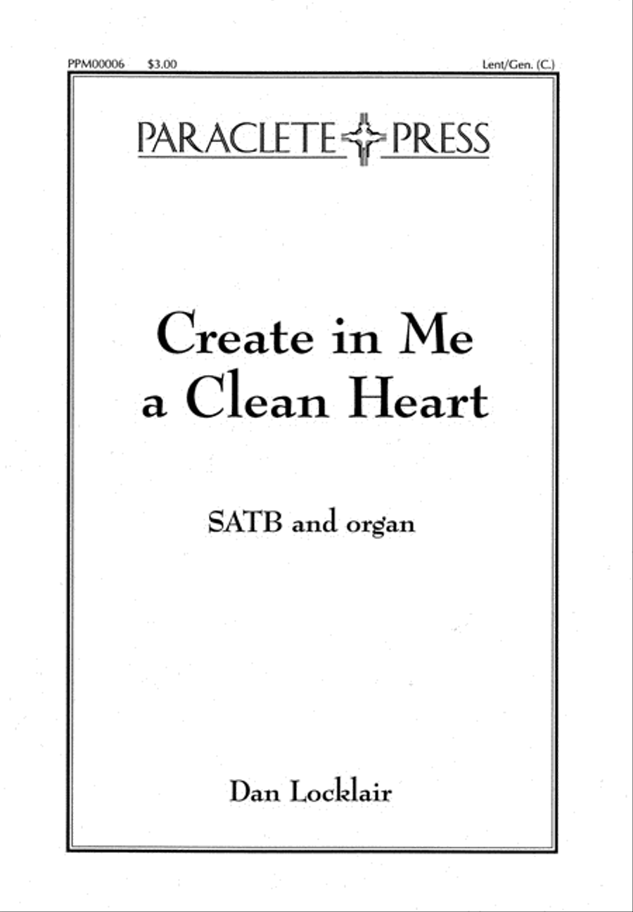 Create in Me a Clean Heart 4-Part scores gallery preview page 1