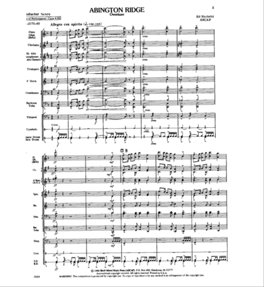 Abington Ridge Concert Band scores gallery preview page 2