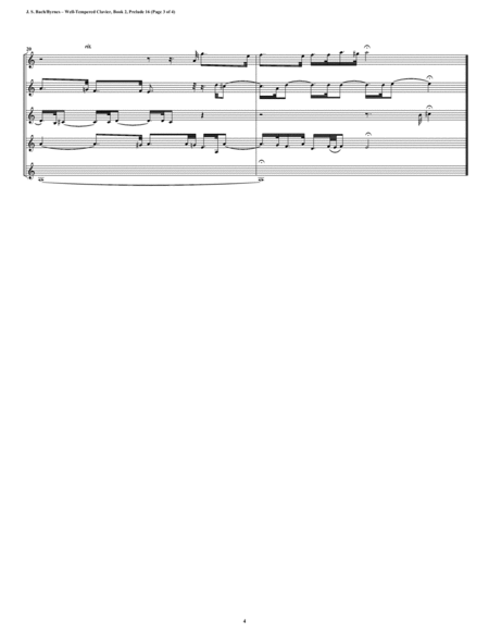 Prelude 16 from Well-Tempered Clavier, Book 2 (Clarinet Quintet) image number null