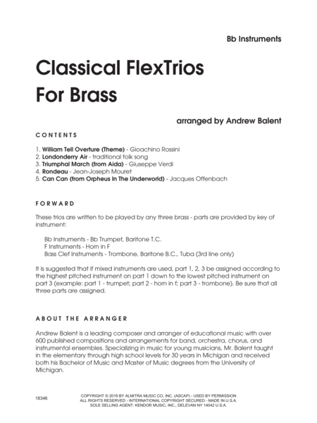 Classical FlexTrios For Brass