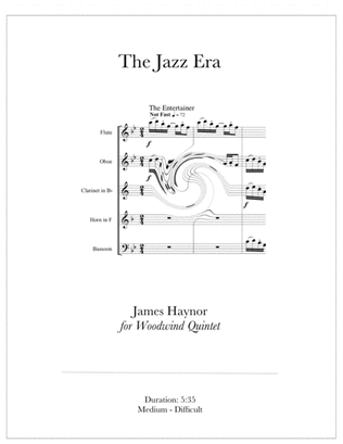 Book cover for The Jazz Era for Woodwind Quintet