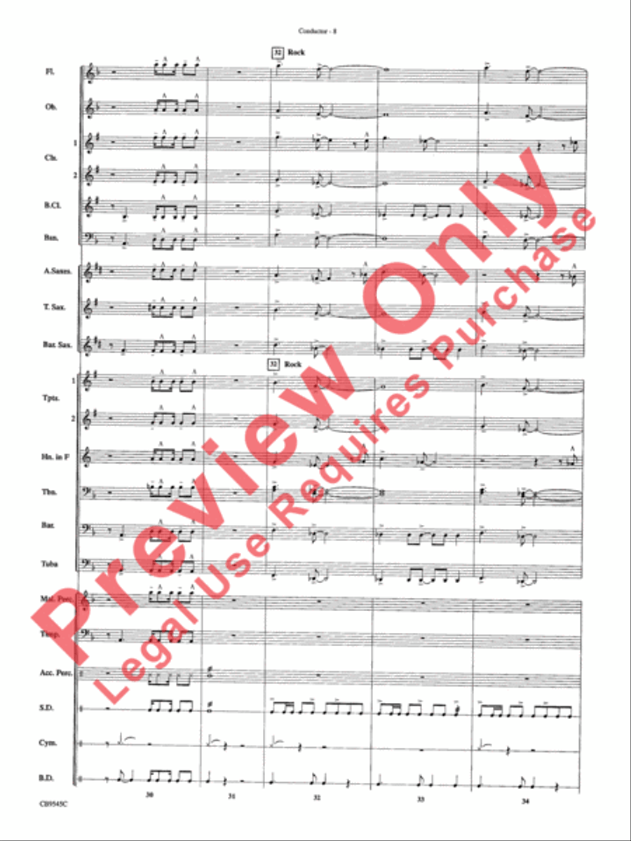 James Bond Returns Concert Band scores gallery preview page 11