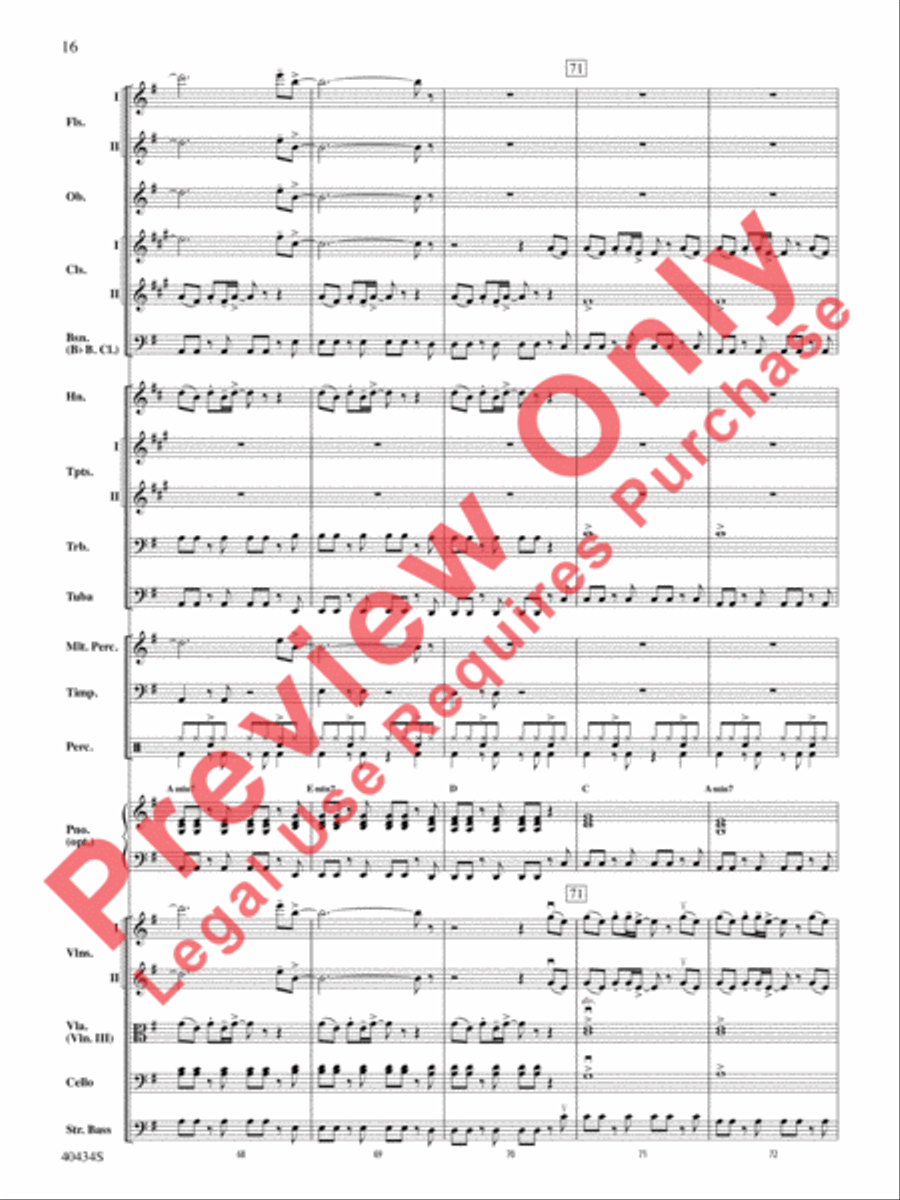 Last Friday Night (T.G.I.F.) / Edge of Glory Full Orchestra scores gallery preview page 17