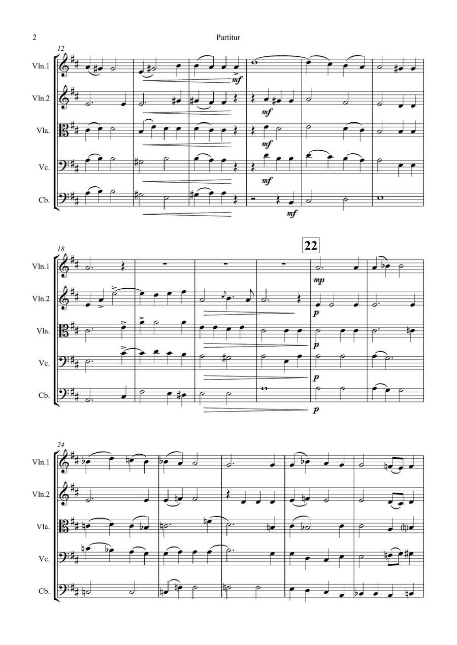 Ave Verum Corpus - W.A. Mozart - String Quintet String Quartet scores gallery preview page 2