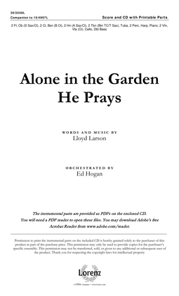 Alone in the Garden He Prays - Orchestral Score and Parts