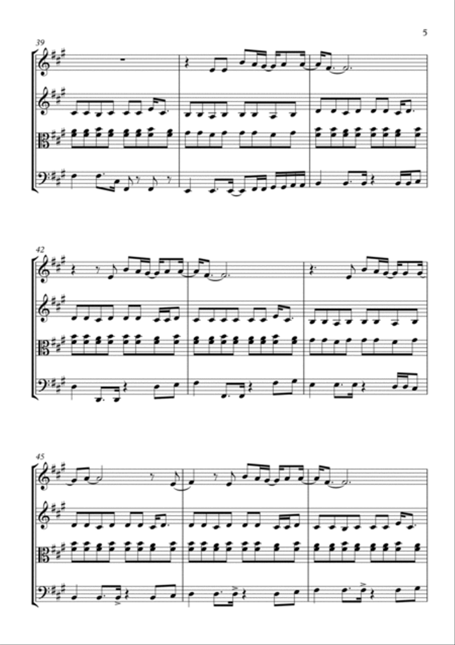 Get Lucky String Quartet scores gallery preview page 5