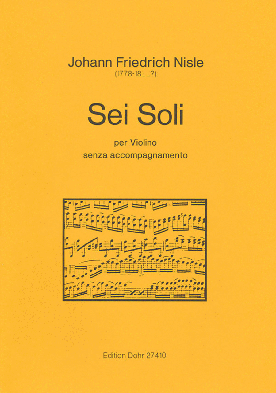Sei Soli per Violino senza accompagnamento Violin Solo scores gallery preview page 1