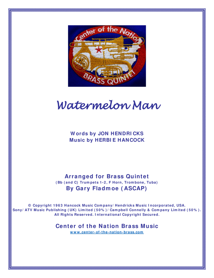 Watermelon Man Watermelon Man Brass Ensemble scores gallery preview page 1