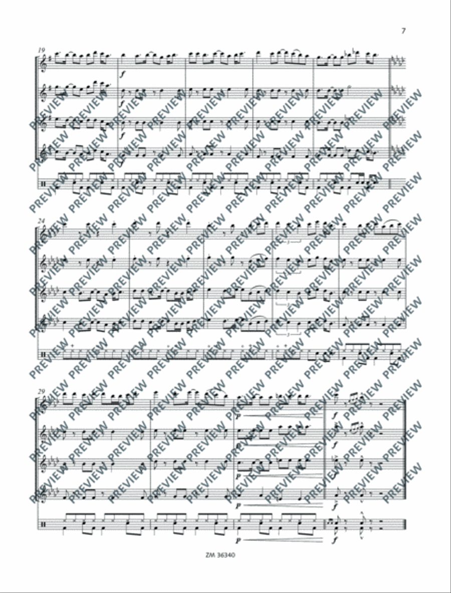 Four little Pop Tunes Flute scores gallery preview page 8
