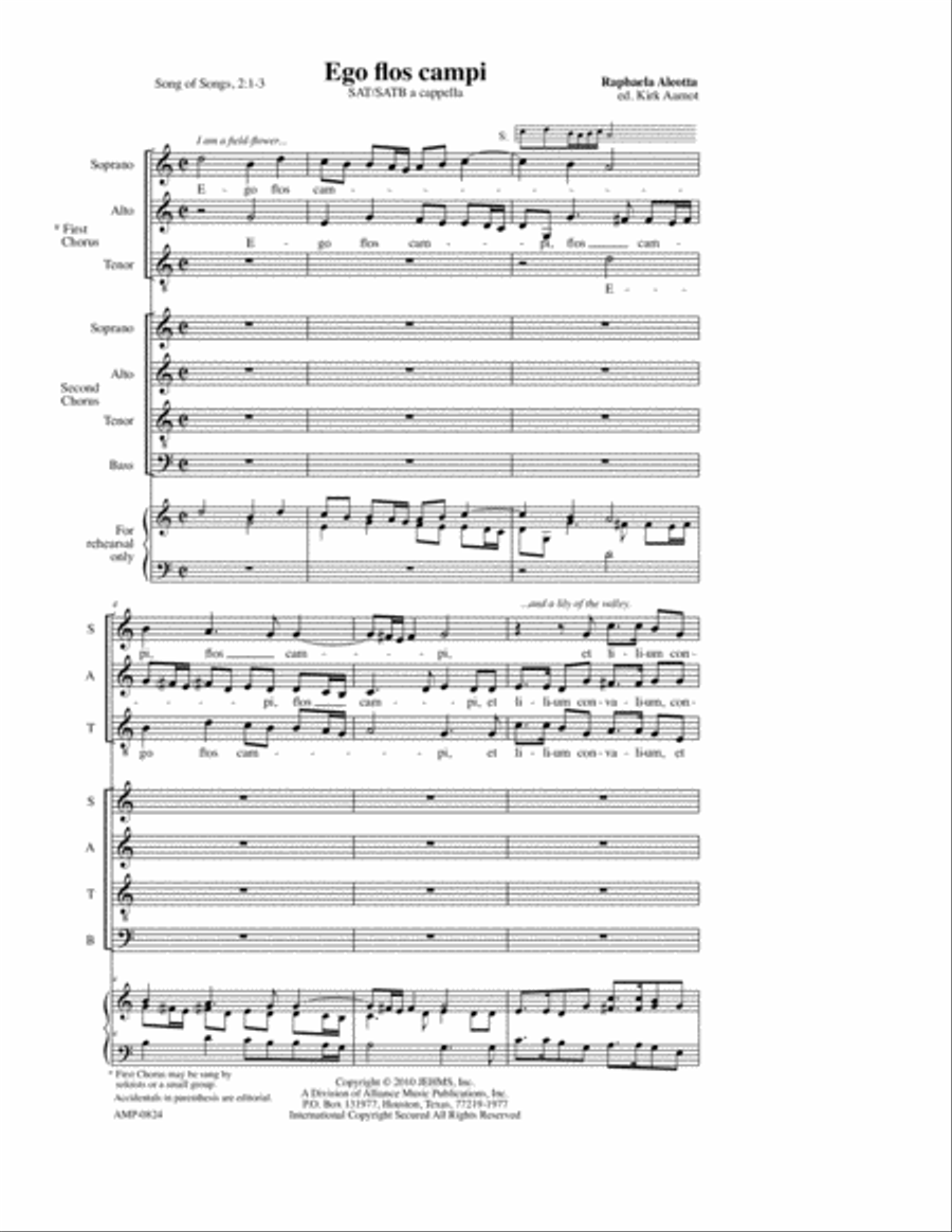 Ego Flos Campi 4-Part scores gallery preview page 4