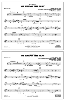 Book cover for We Know the Way (from Moana) (arr. Matt Conaway) - Bb Tenor Sax