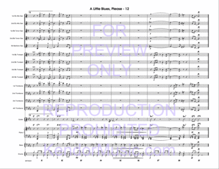 Little Blues, Please, A Jazz Ensemble scores gallery preview page 13