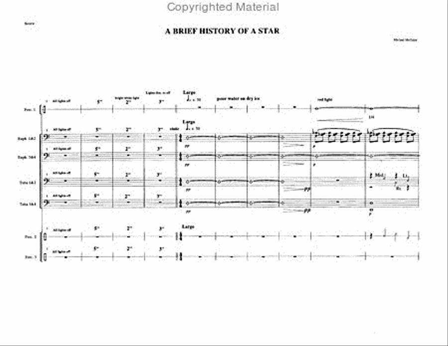A Brief History of a Star Large Ensemble scores gallery preview page 2