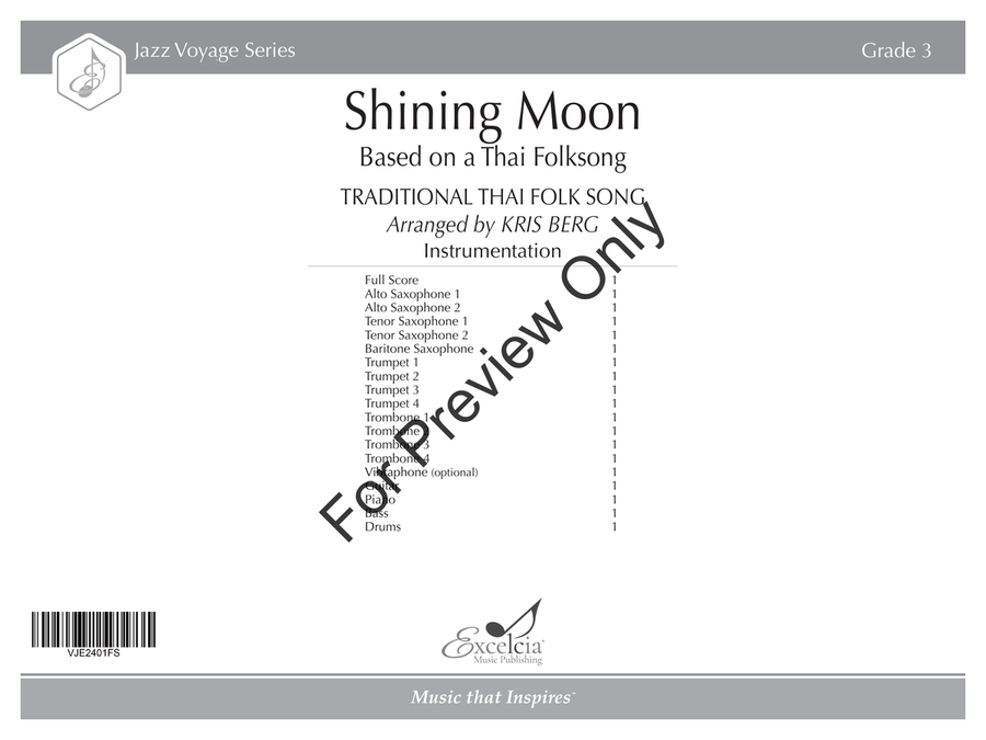 Shining Moon (Score) Jazz Ensemble scores gallery preview page 2