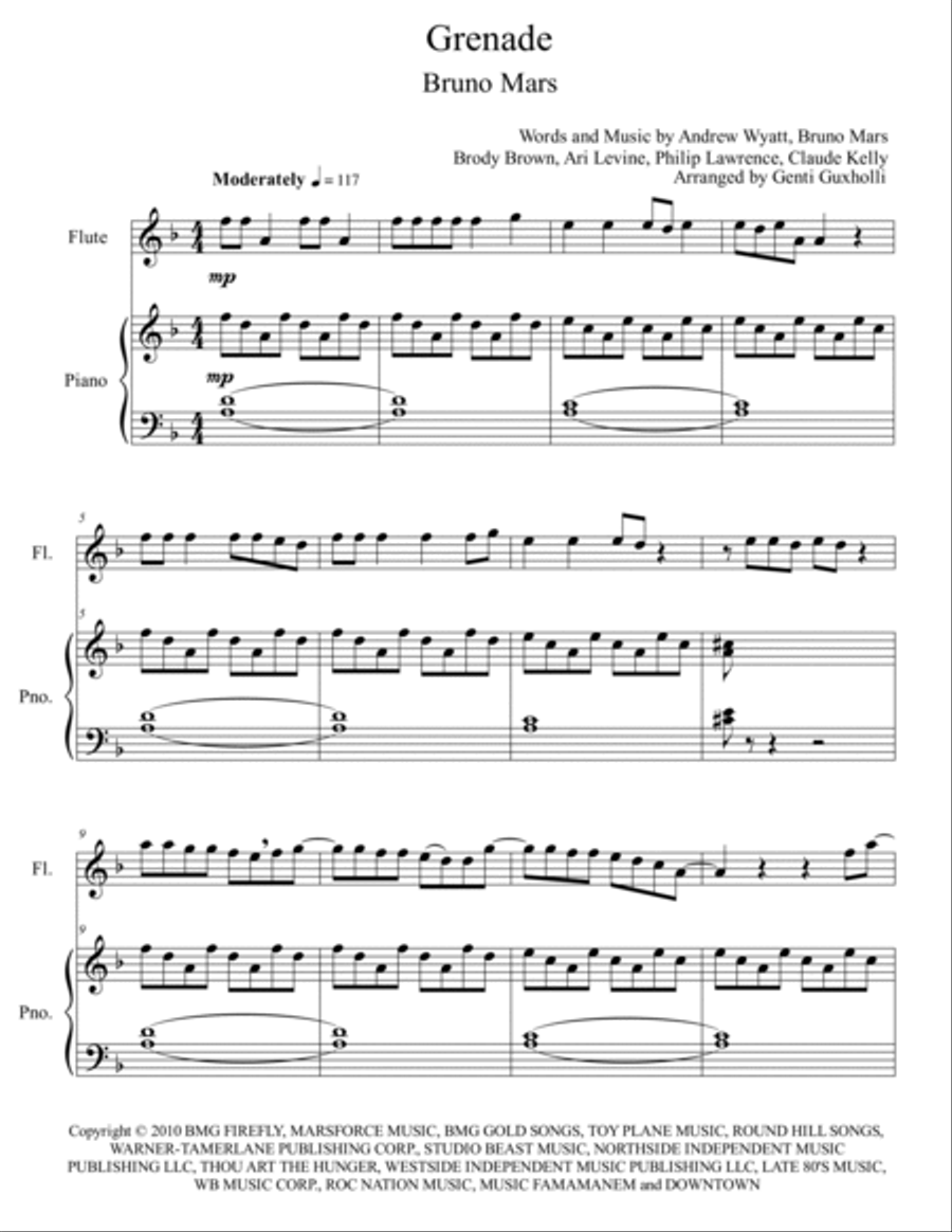 Grenade Flute Solo scores gallery preview page 2