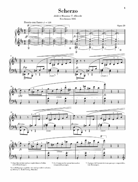 Scherzo in B minor, Op. 20 – Revised Edition