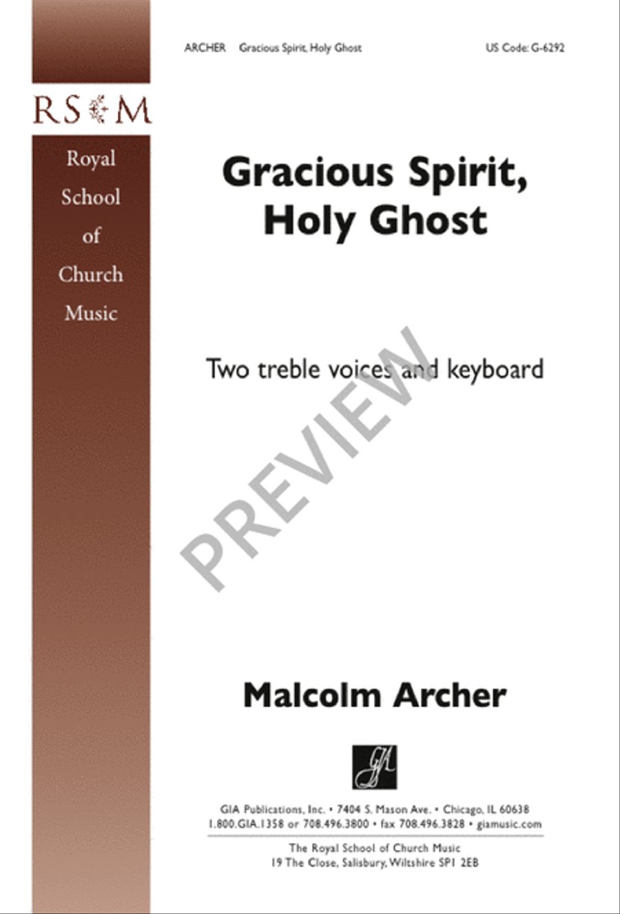 Gracious Spirit, Holy Ghost 2-Part scores gallery preview page 1