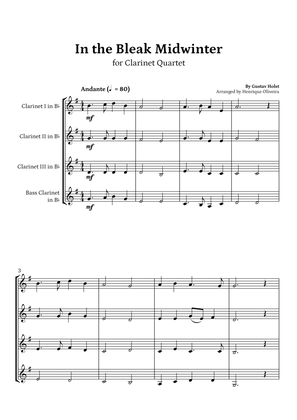 In the Bleak Midwinter (Clarinet Quartet) - Beginner Level