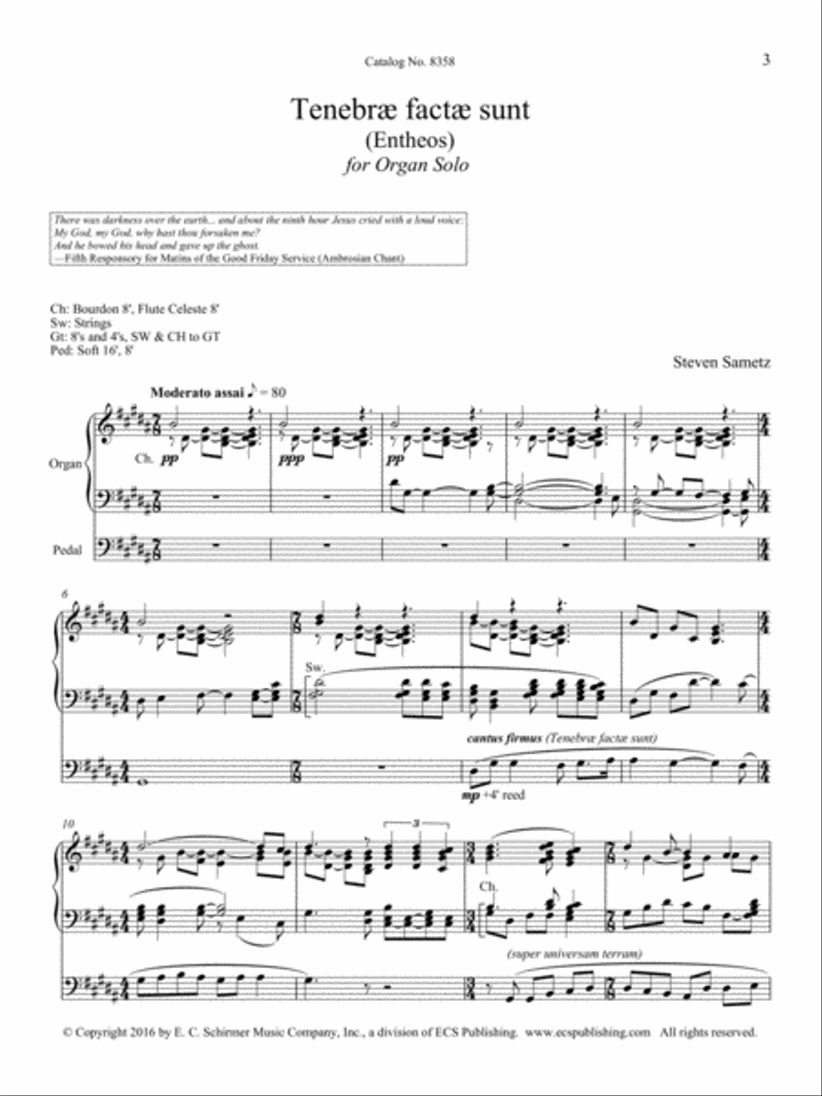 Tenebrae factae sunt Organ Solo scores gallery preview page 5