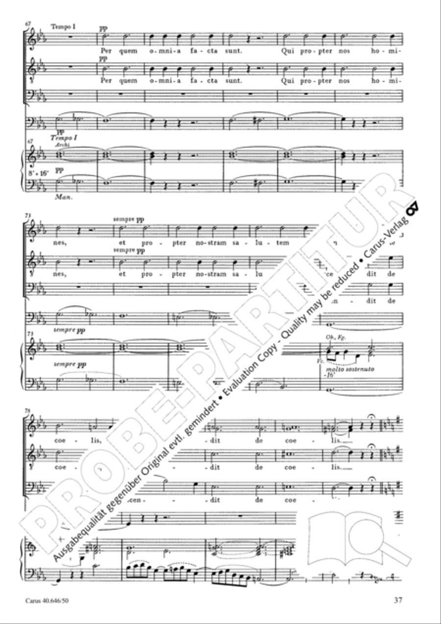 Mass in A major STB scores gallery preview page 39