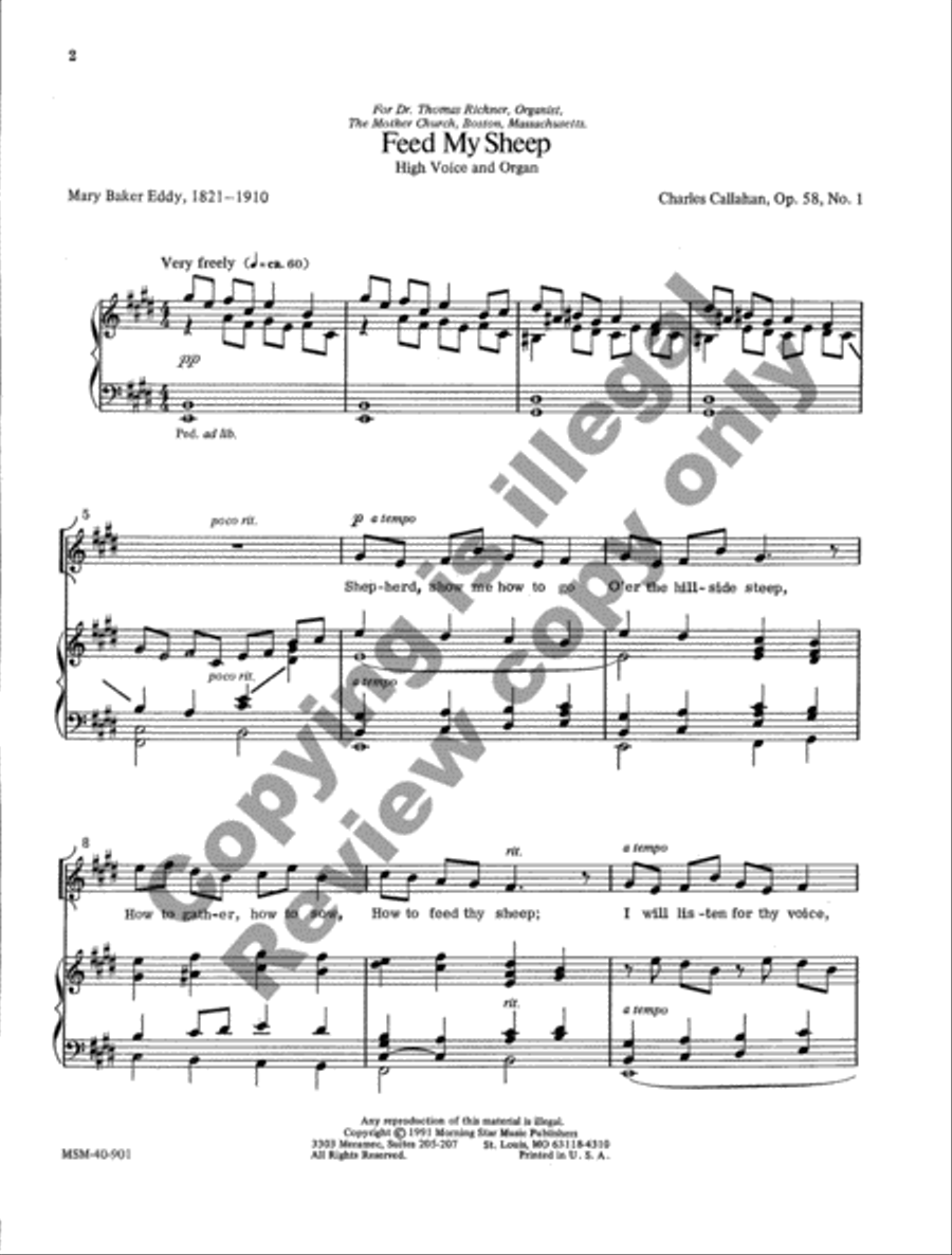 Feed My Sheep High Voice scores gallery preview page 3