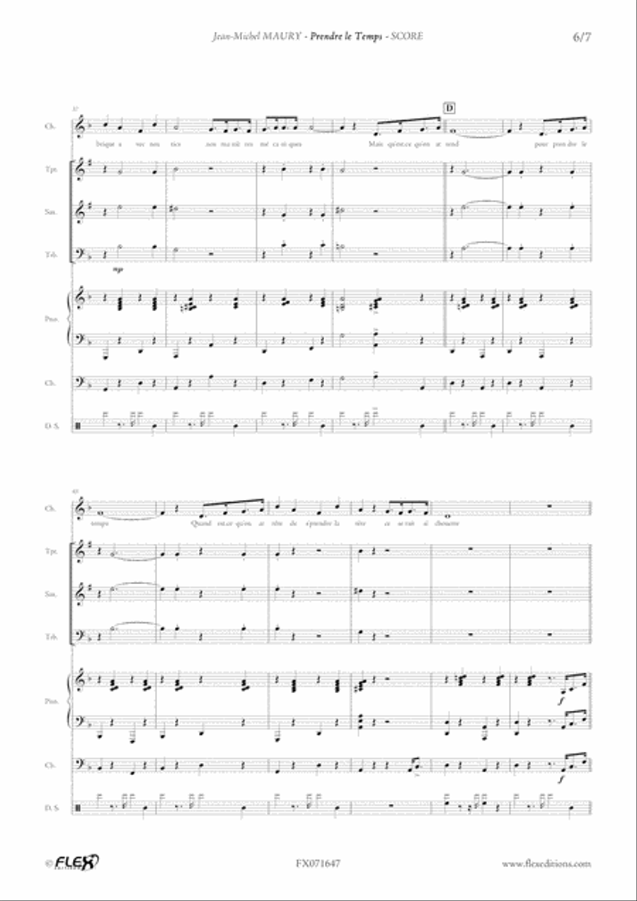 Prendre le Temps Children's Choir scores gallery preview page 6