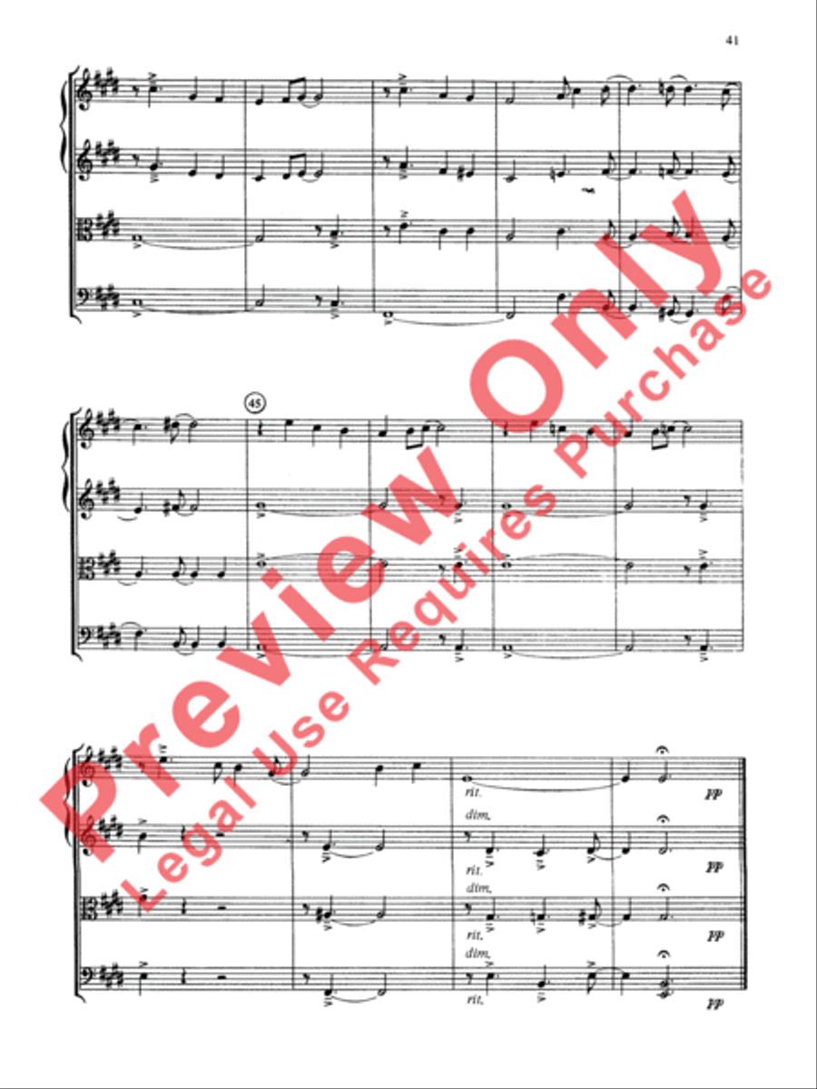 Jazz Classics String Quartet scores gallery preview page 42