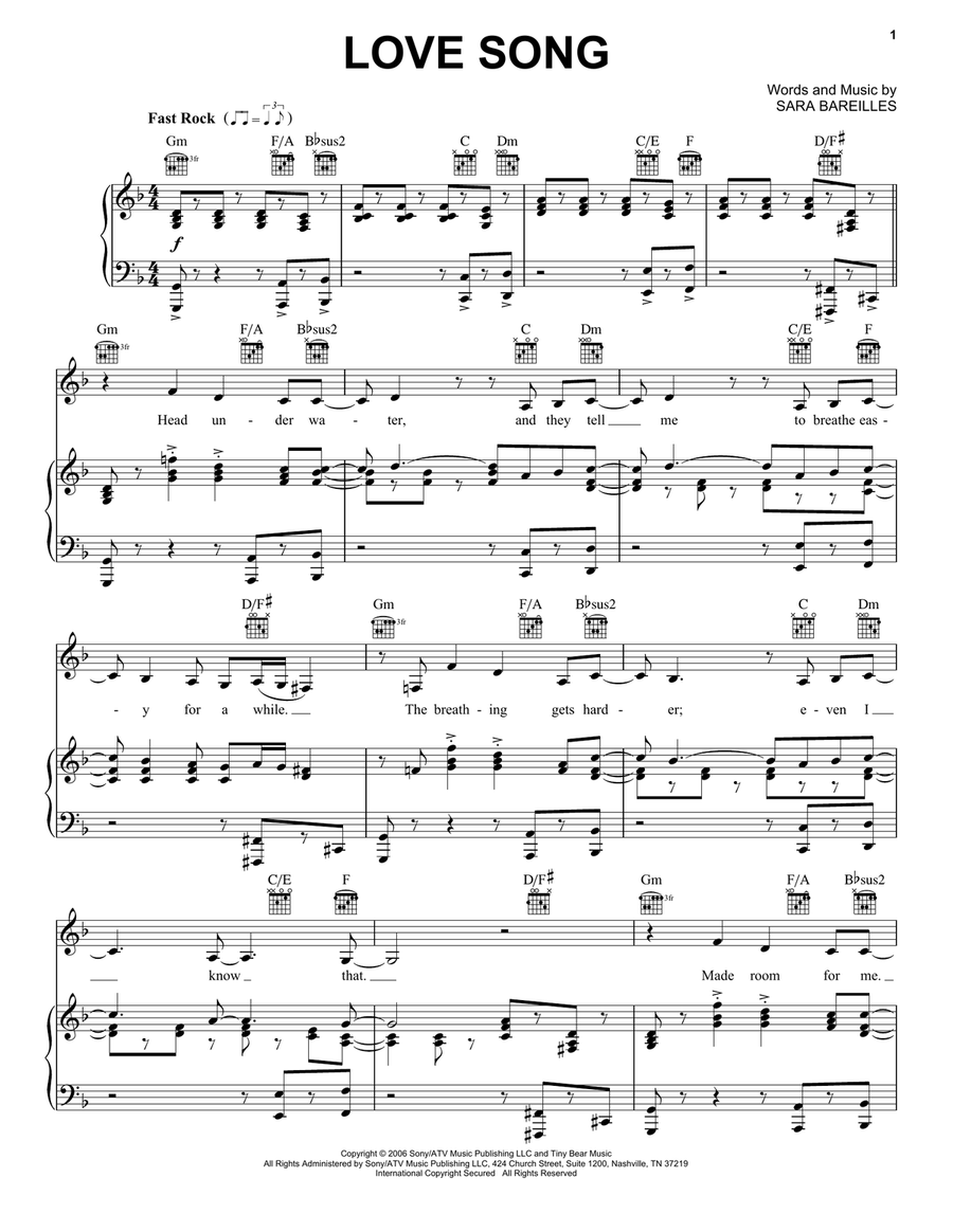 Love Song Acoustic Guitar scores gallery preview page 1