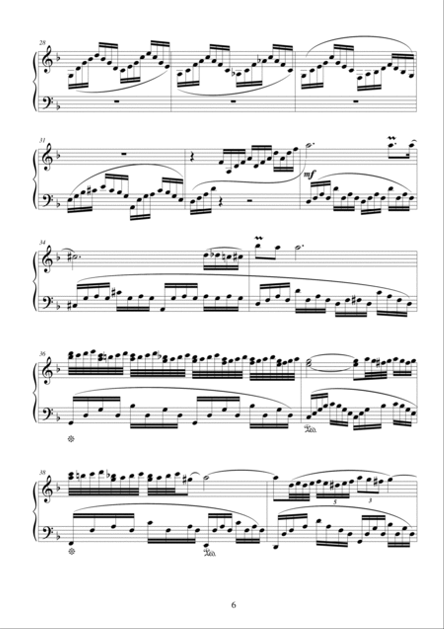 Little Prelude and Fantasy for Piano - CS107 4-Part scores gallery preview page 6