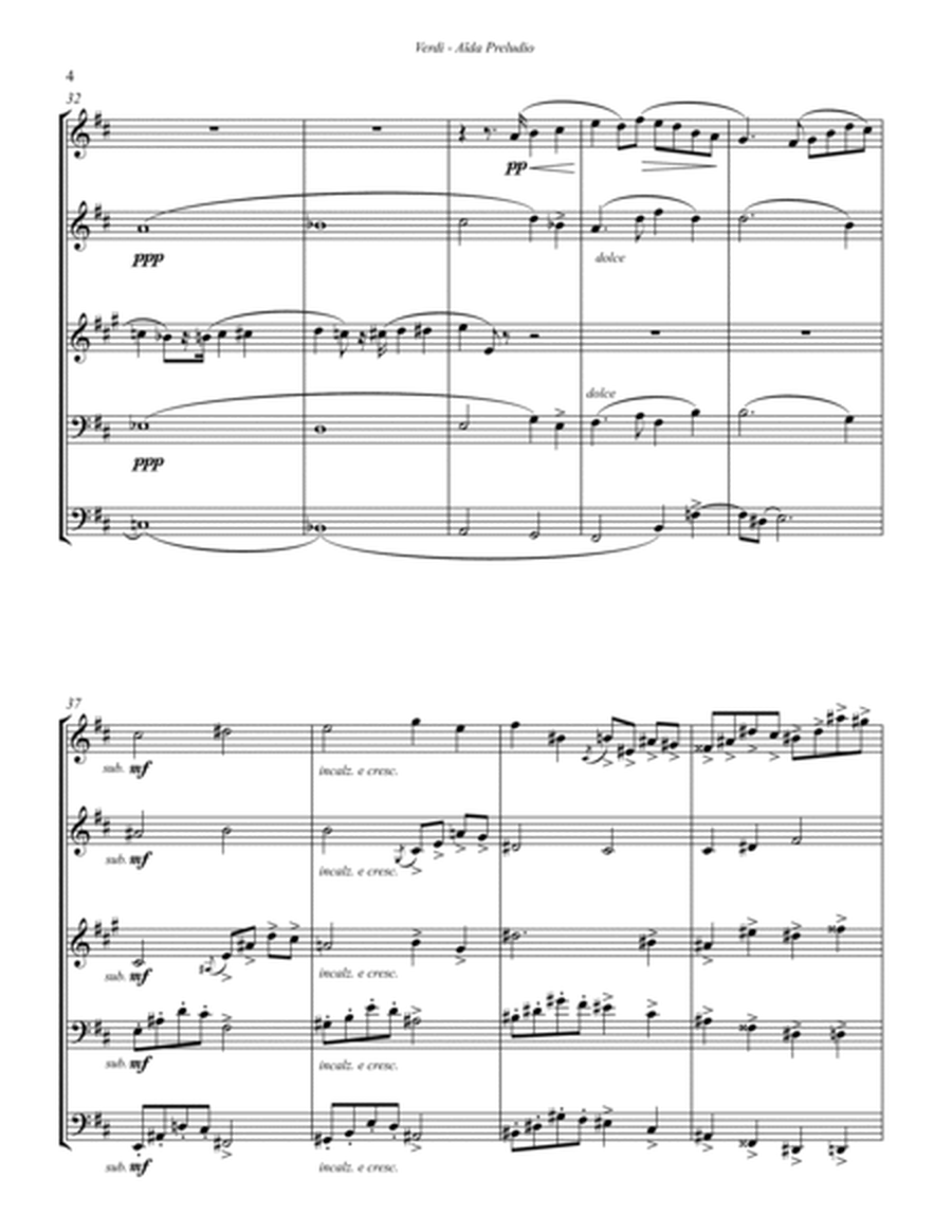 Aida - Prelude from the Opera for Brass Quintet image number null