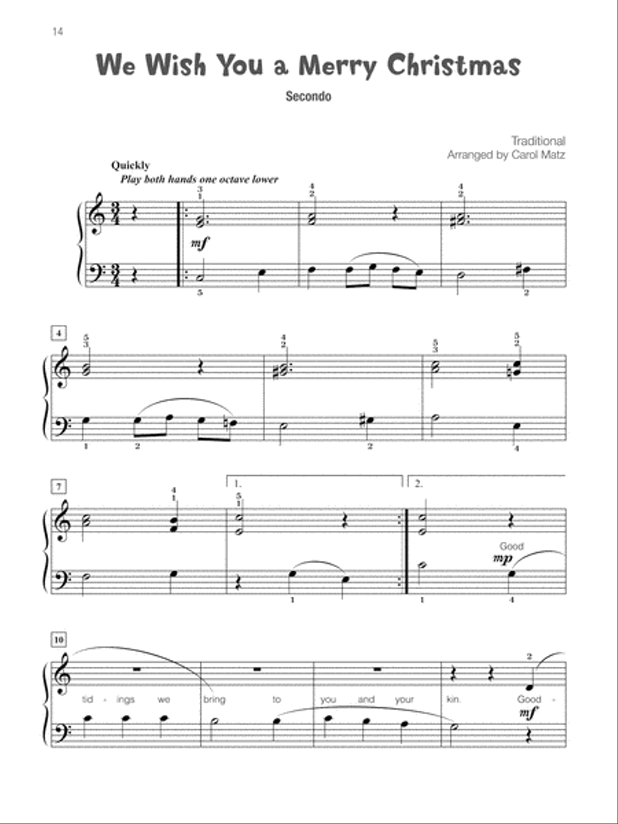 Famous & Fun Christmas Duets, Book 3 Small Ensemble scores gallery preview page 15