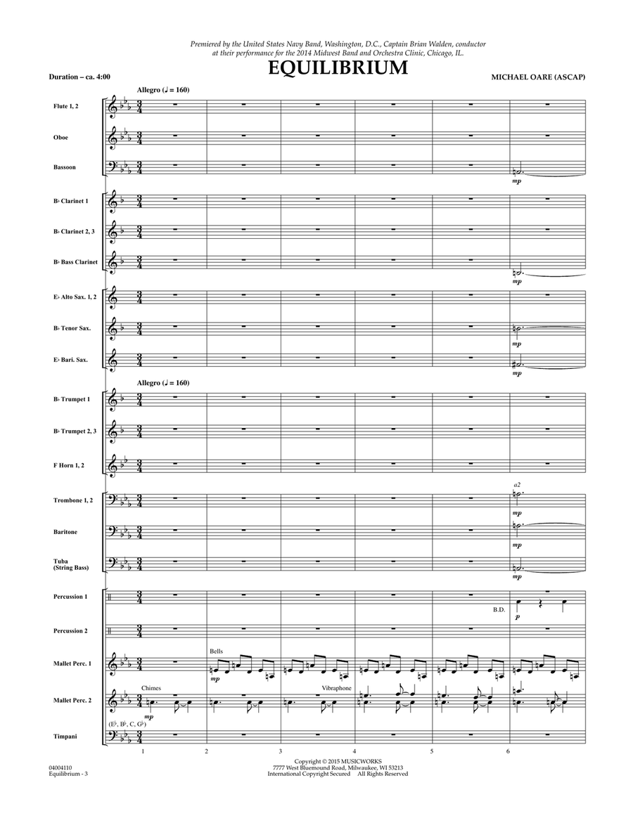Equilibrium - Conductor Score (Full Score) Concert Band scores gallery preview page 3