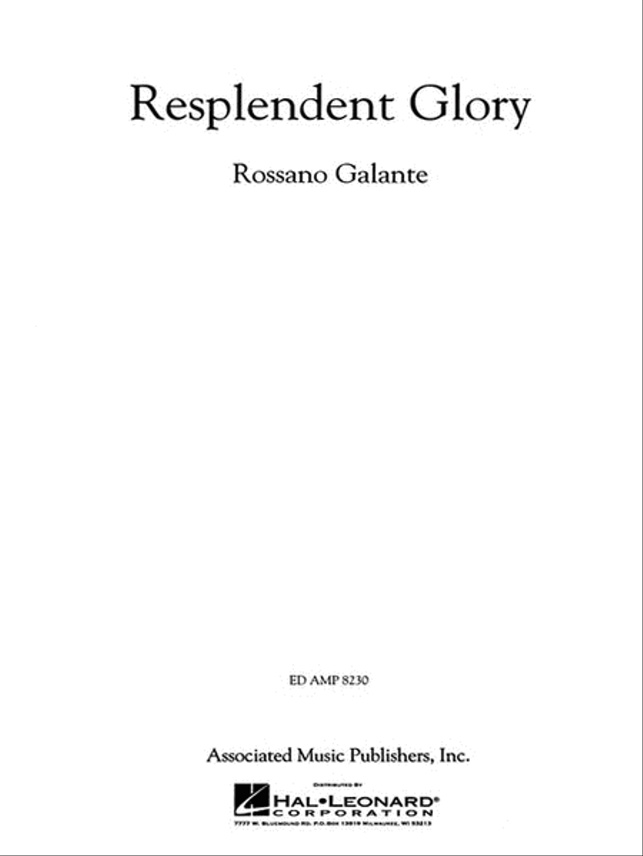Resplendent Glory Resplendent Glory Concert Band scores gallery preview page 1