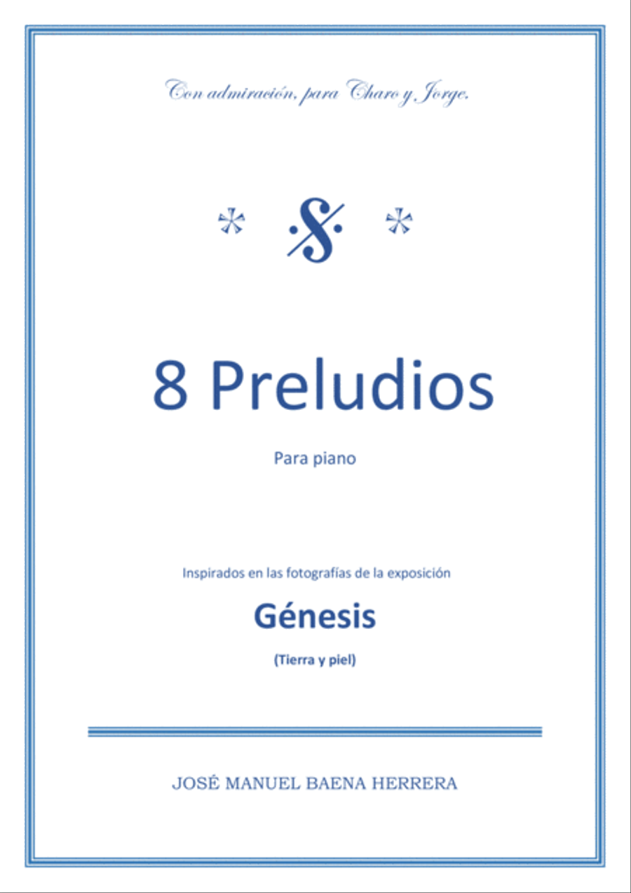 Génesis (8 Preludios para piano) Piano Solo scores gallery preview page 1