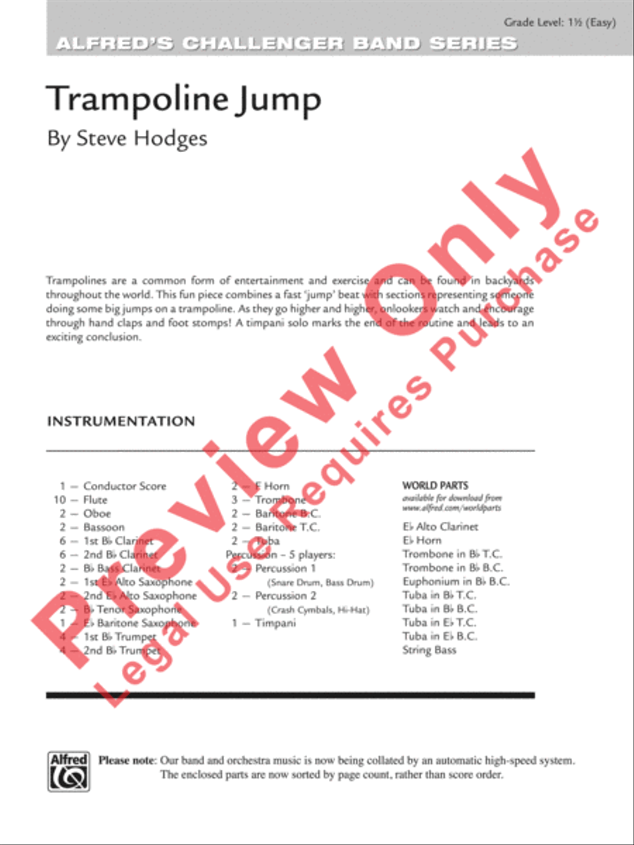 Trampoline Jump Concert Band scores gallery preview page 2