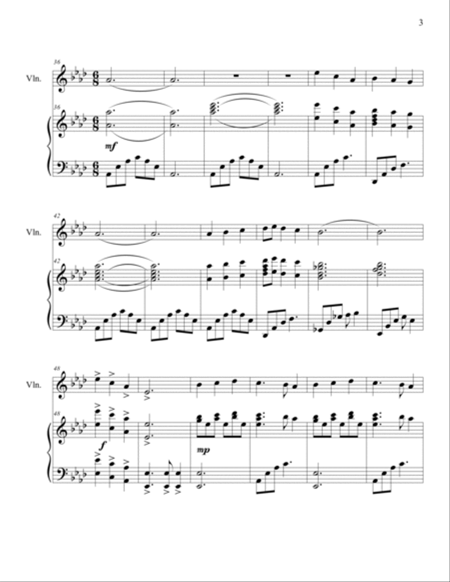 Come, Thou Almighty King (Piano and Violin) Violin Solo scores gallery preview page 3