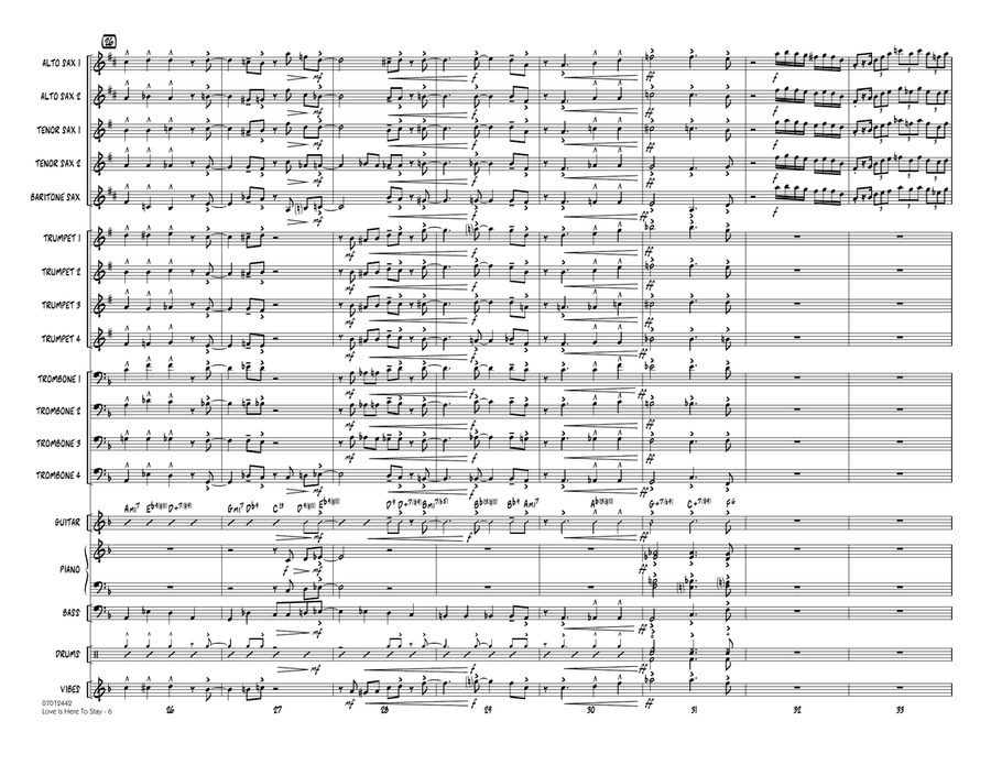 Love Is Here to Stay - Conductor Score (Full Score) Jazz Ensemble scores gallery preview page 5