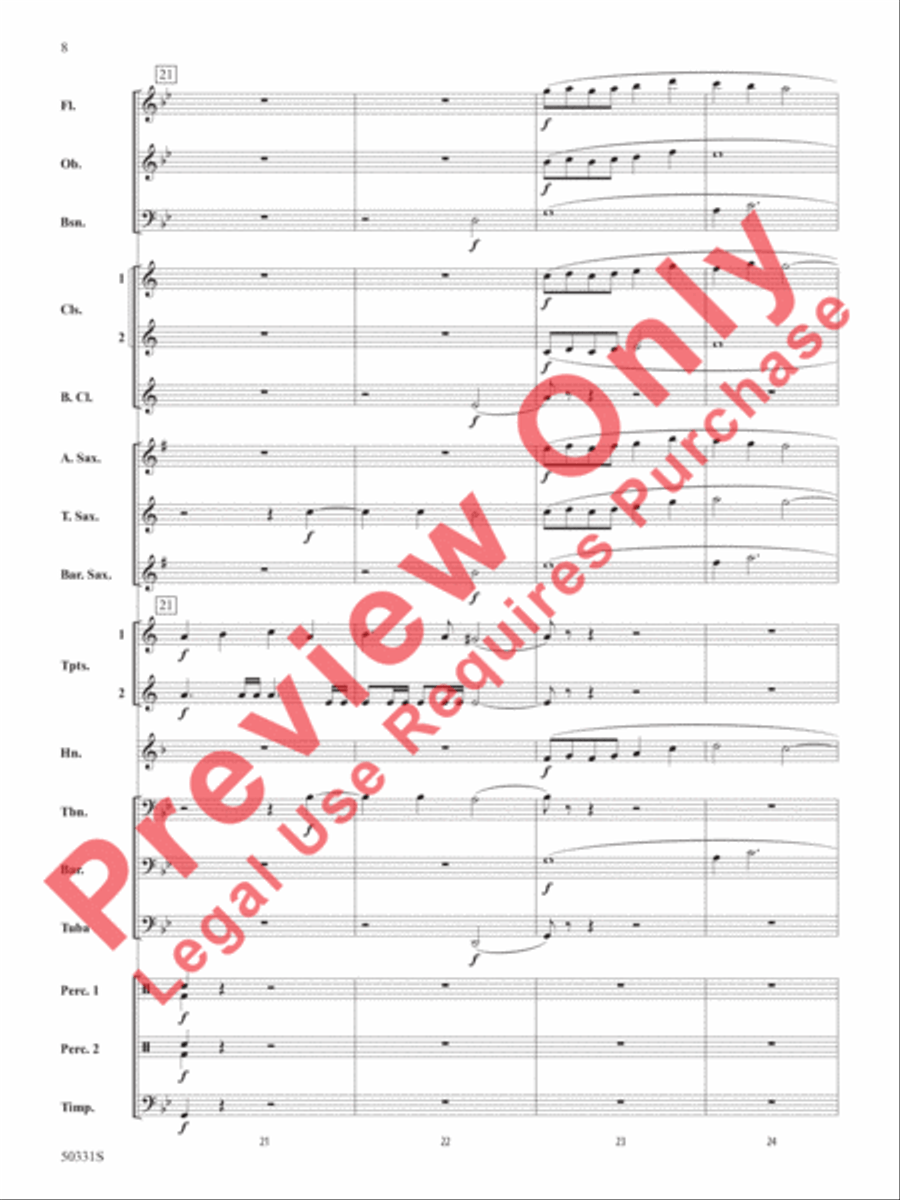 March to Nowhere Concert Band scores gallery preview page 9