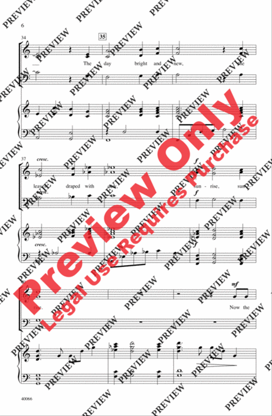 Sunrise Sunrise 3-Part scores gallery preview page 6